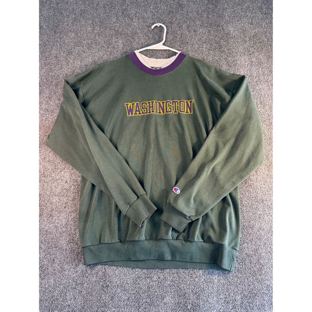 Champion University of Washington Sweatshirt Mens XL Double Collar Pullover UW